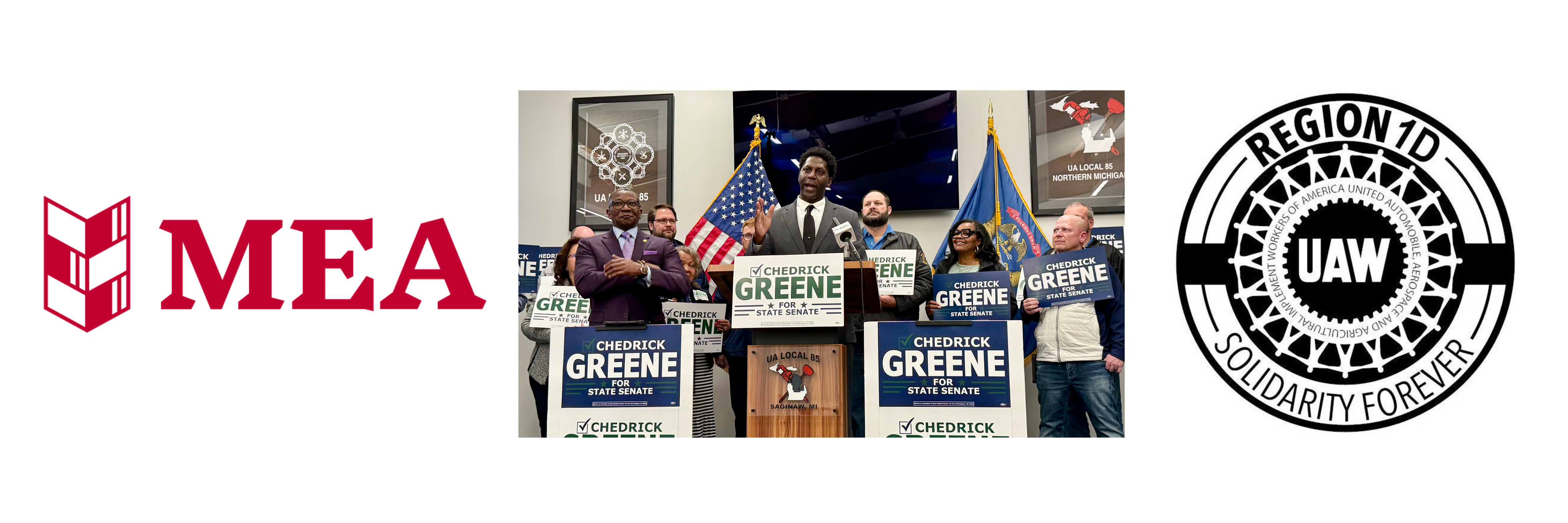 UAW REGION 1-D, MEA Endorse Chedrick Greene in MI-SD-35