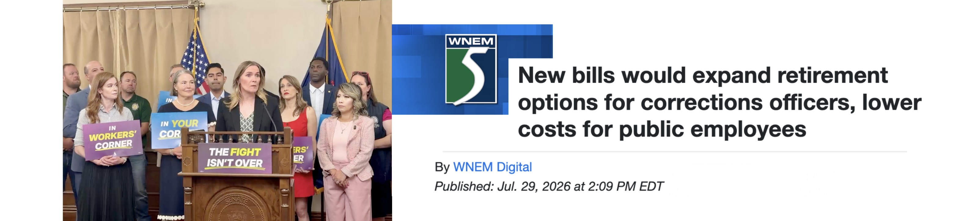 New bills would expand retirement options for corrections officers, lower costs for public employees